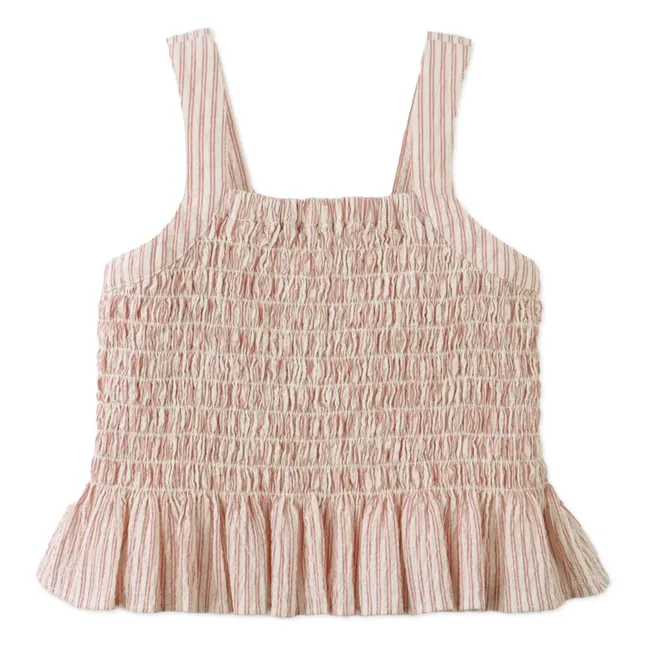 Top Froncé Josephine Fleurs | Rouge