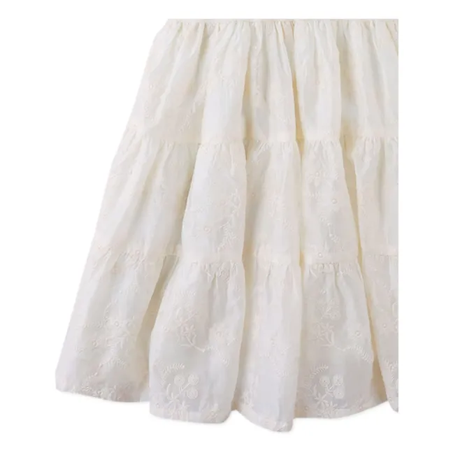 Robe Volants Addison Tencel | Ecru