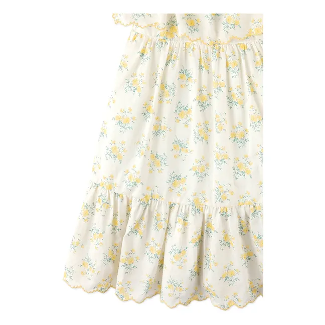 Robe Katie Brodée | Ecru