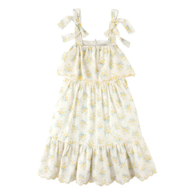 Robe Katie Brodée | Ecru