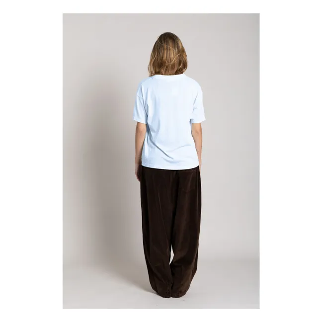 T-shirt Hana Coton Bio | Bleu Glacier