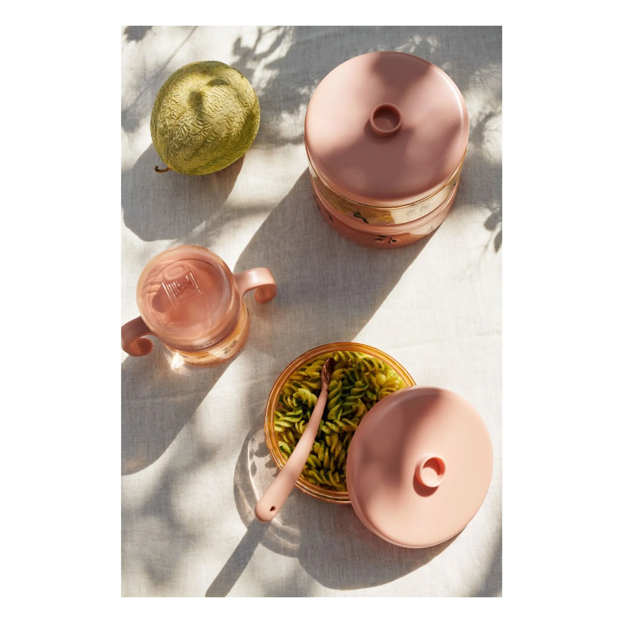 Boites repas en tritan Dominique - Set de 2 | Peach/Sea shell- Image produit n°1