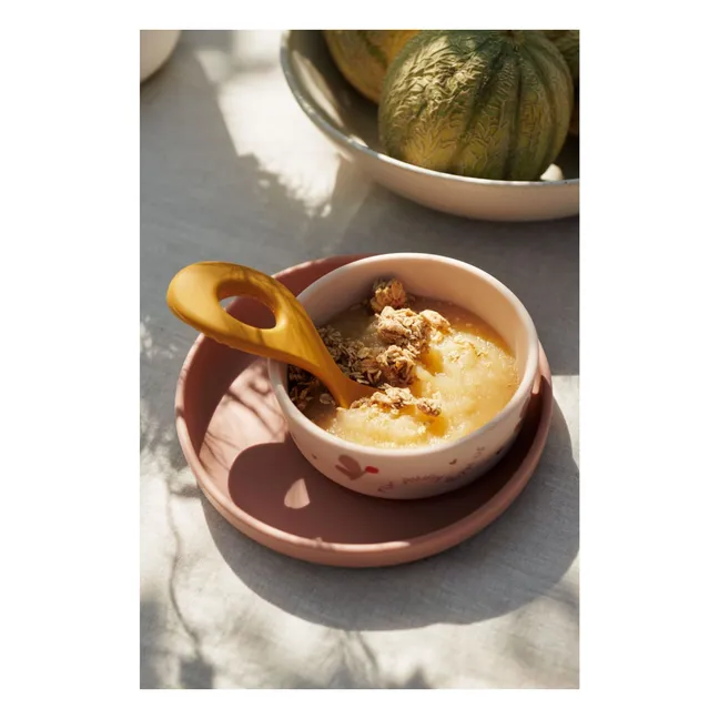 Set vaisselle Vivi en silicone - Set de 4 | Butterfly/Apple blossom