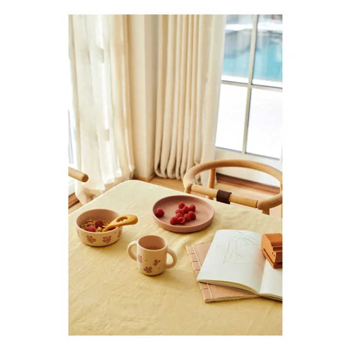 Set vaisselle Vivi en silicone - Set de 4 | Butterfly/Apple blossom- Image produit n°1