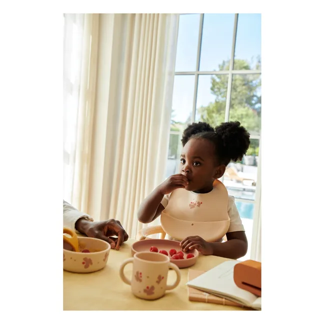 Bavoirs en silicone Ember - Set de 2 | Mini Butterfly/Apple blossom