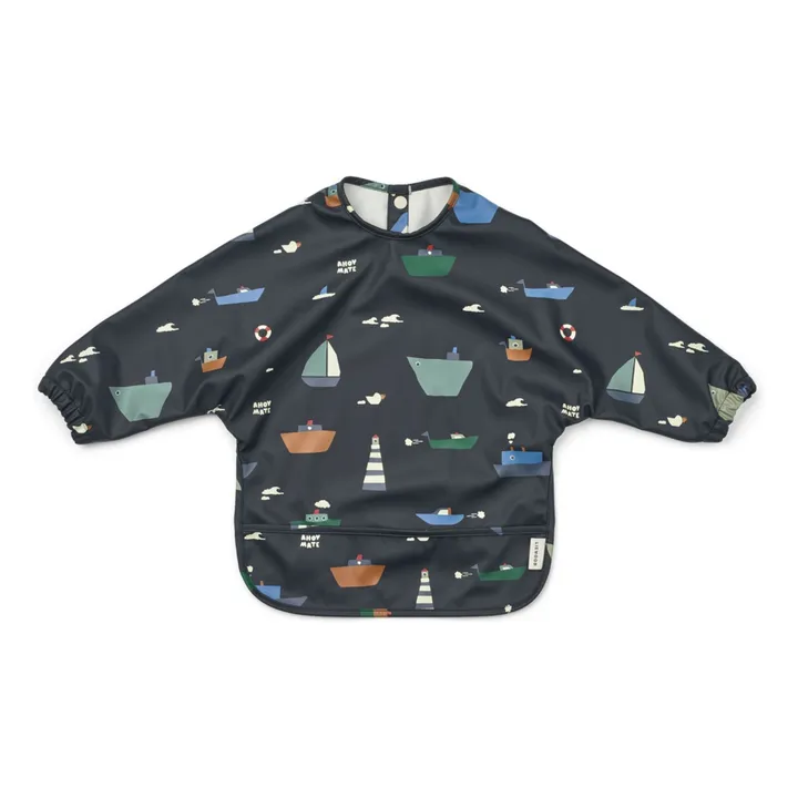 Bavoir à manches Merle | Sailing/Classic navy- Image produit n°0