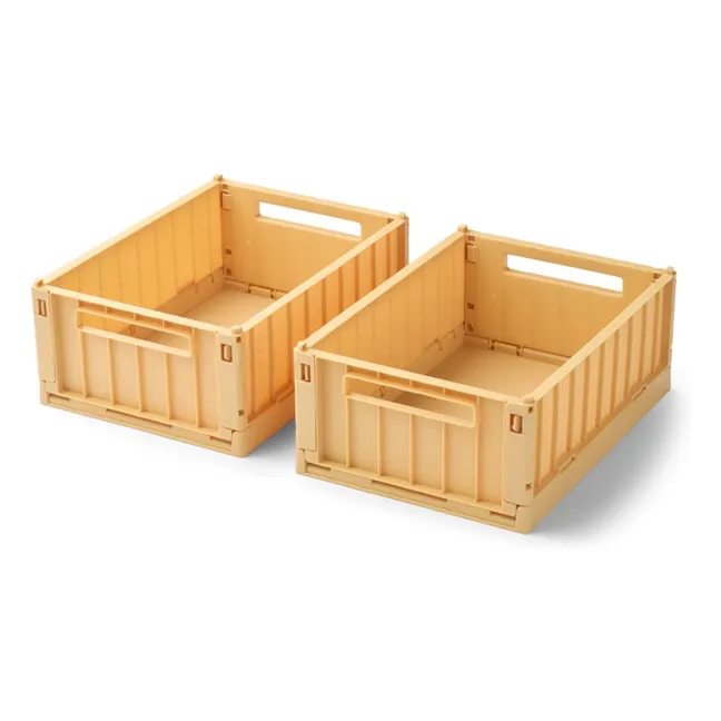 Caja plegable Weston - Juego de 2 | Lemon Yellow