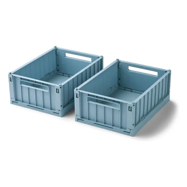 Weston Faltbare Kisten - 2er-Set | Beach Blue