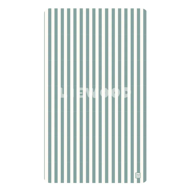 Toalla de playa de verano | Stripe Peppermint/Creme de la creme