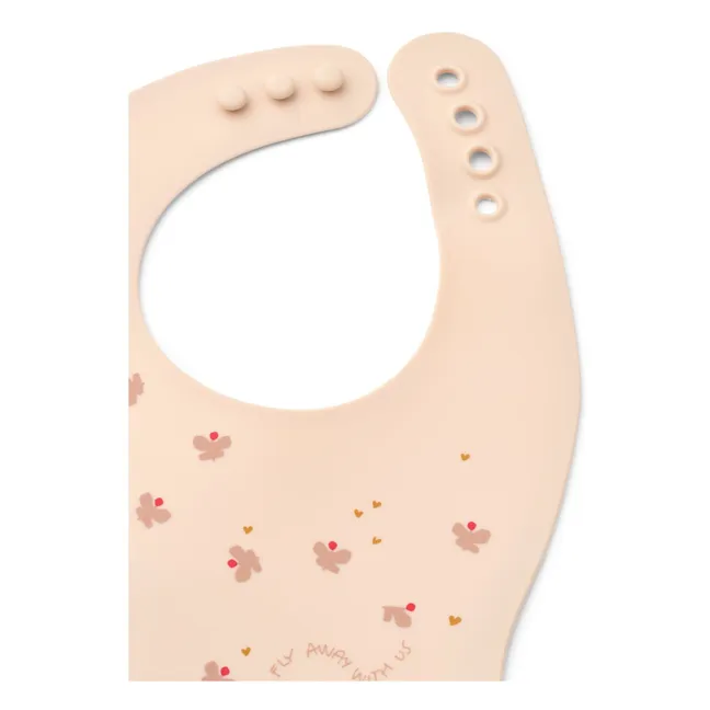 Bavoirs en silicone Ember - Set de 2 | Mini Butterfly/Apple blossom