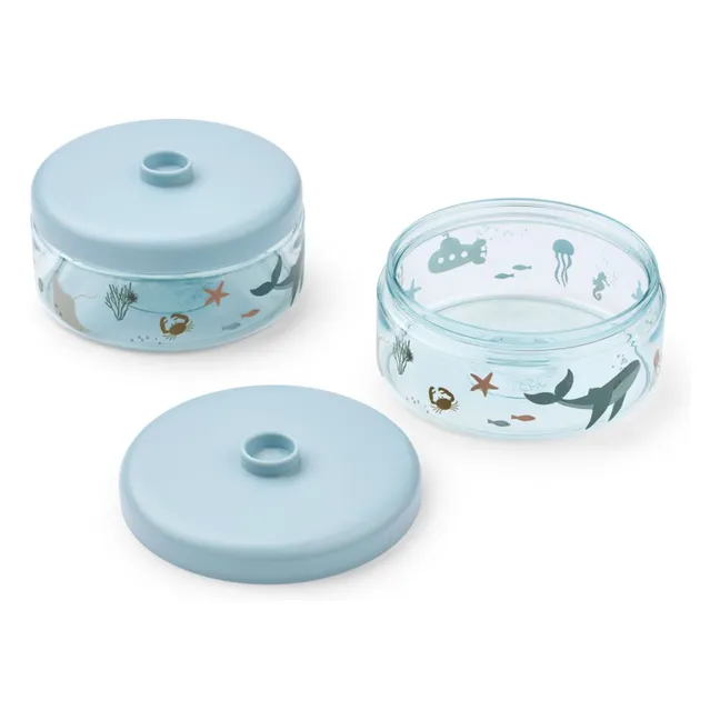 Dominique tritan lunch boxes - Set of 2 | Sea creature/Sandy