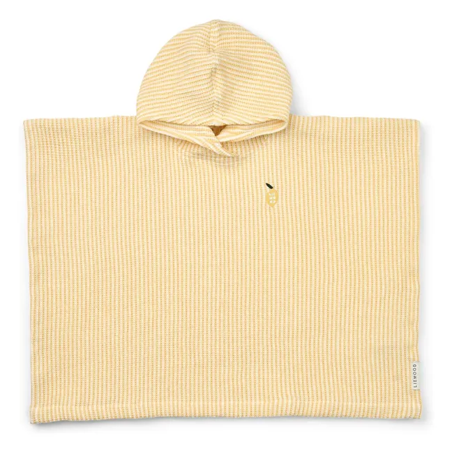 Poncho de bain Paco | Lemon yellow/crème