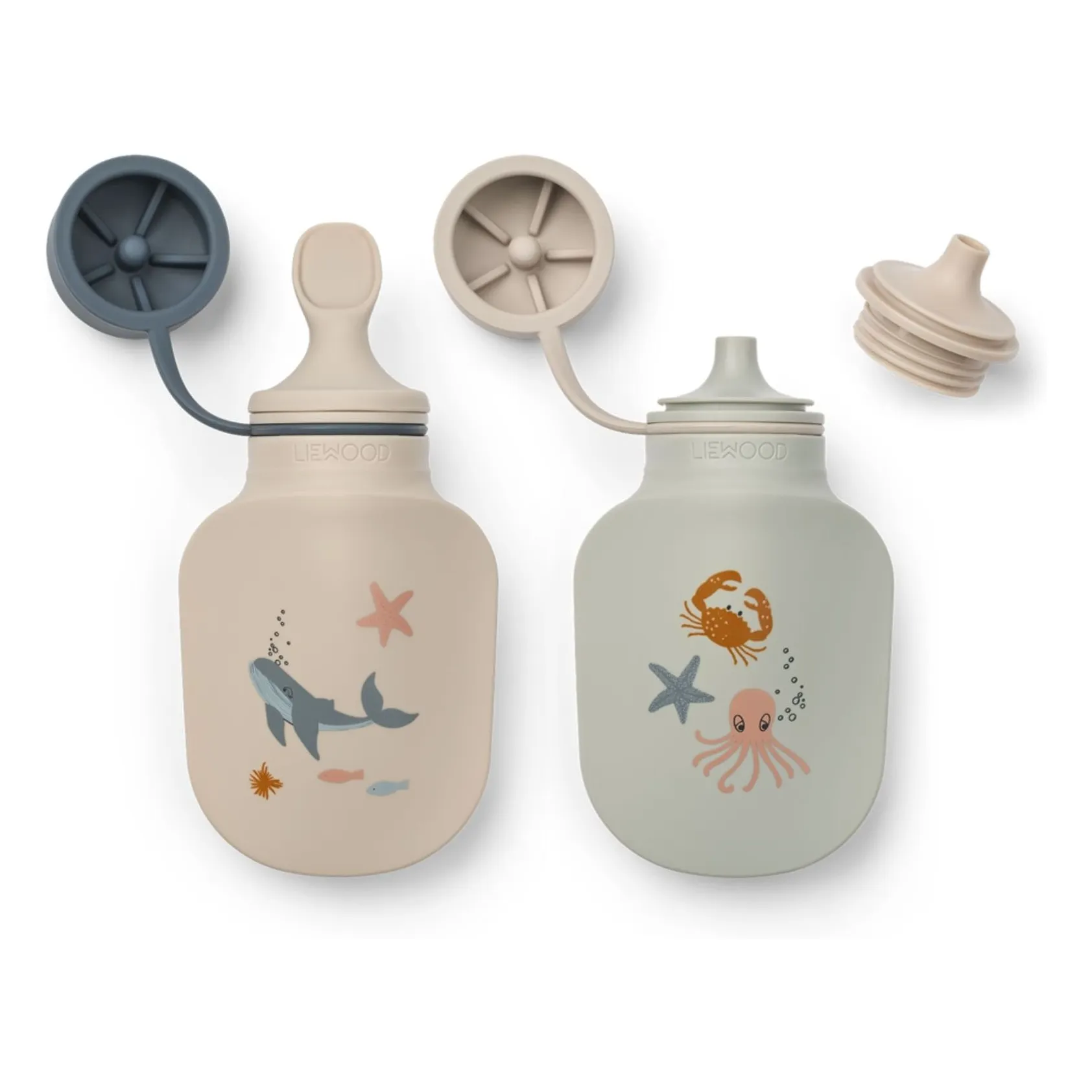 Gourde à smoothie Lizzie - Set de 2 | Sea creature/Sandy- Image produit n°1