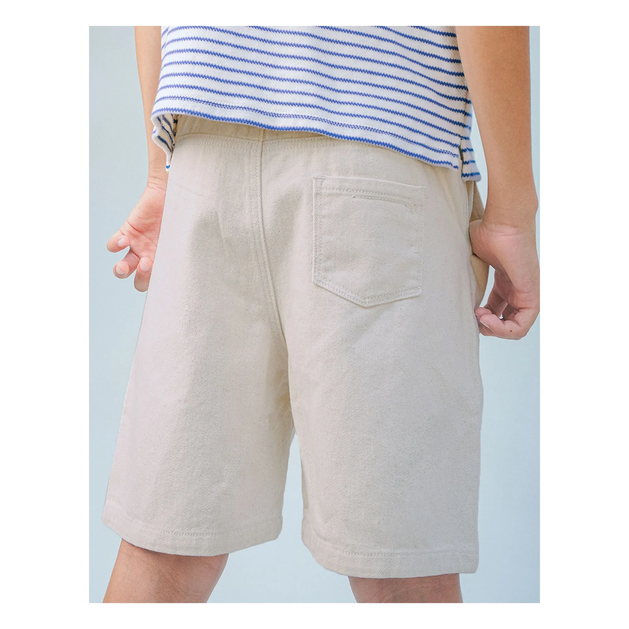 Bermuda Cosmo Brodé | Ecru- Image produit n°5