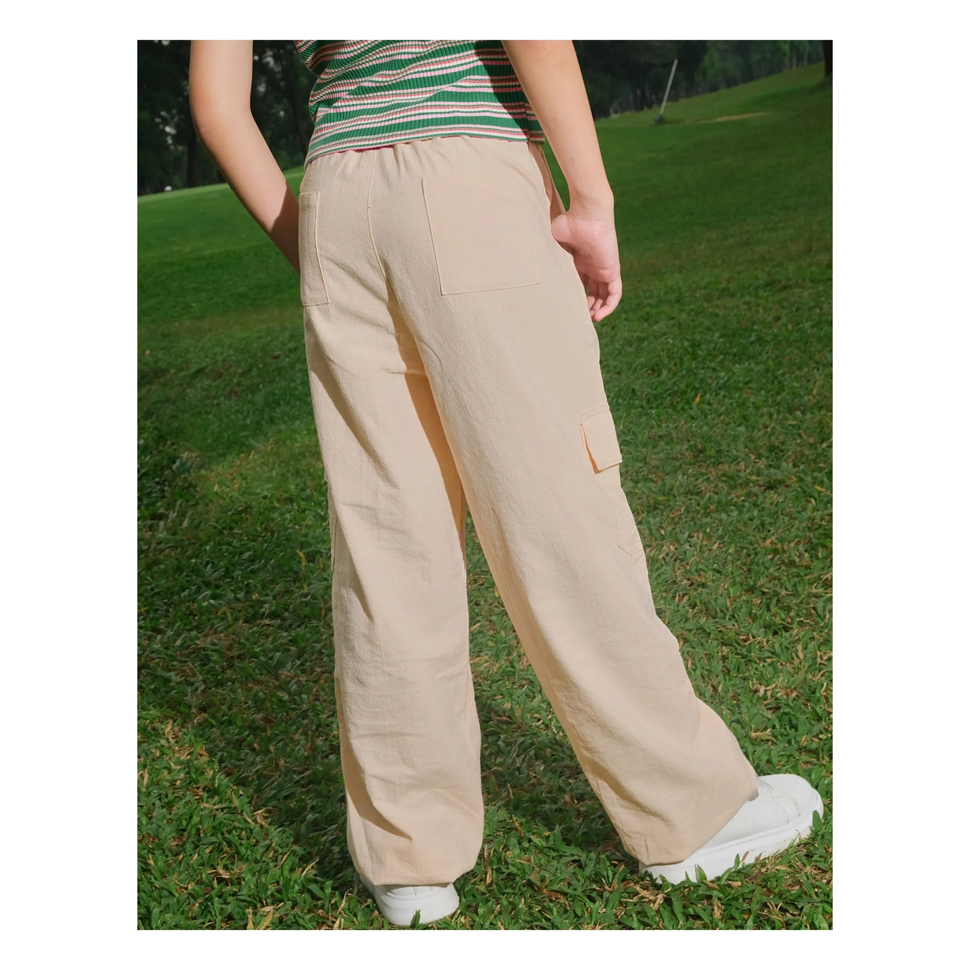 Pantalon Hannah Texturé | Ecru- Image produit n°5
