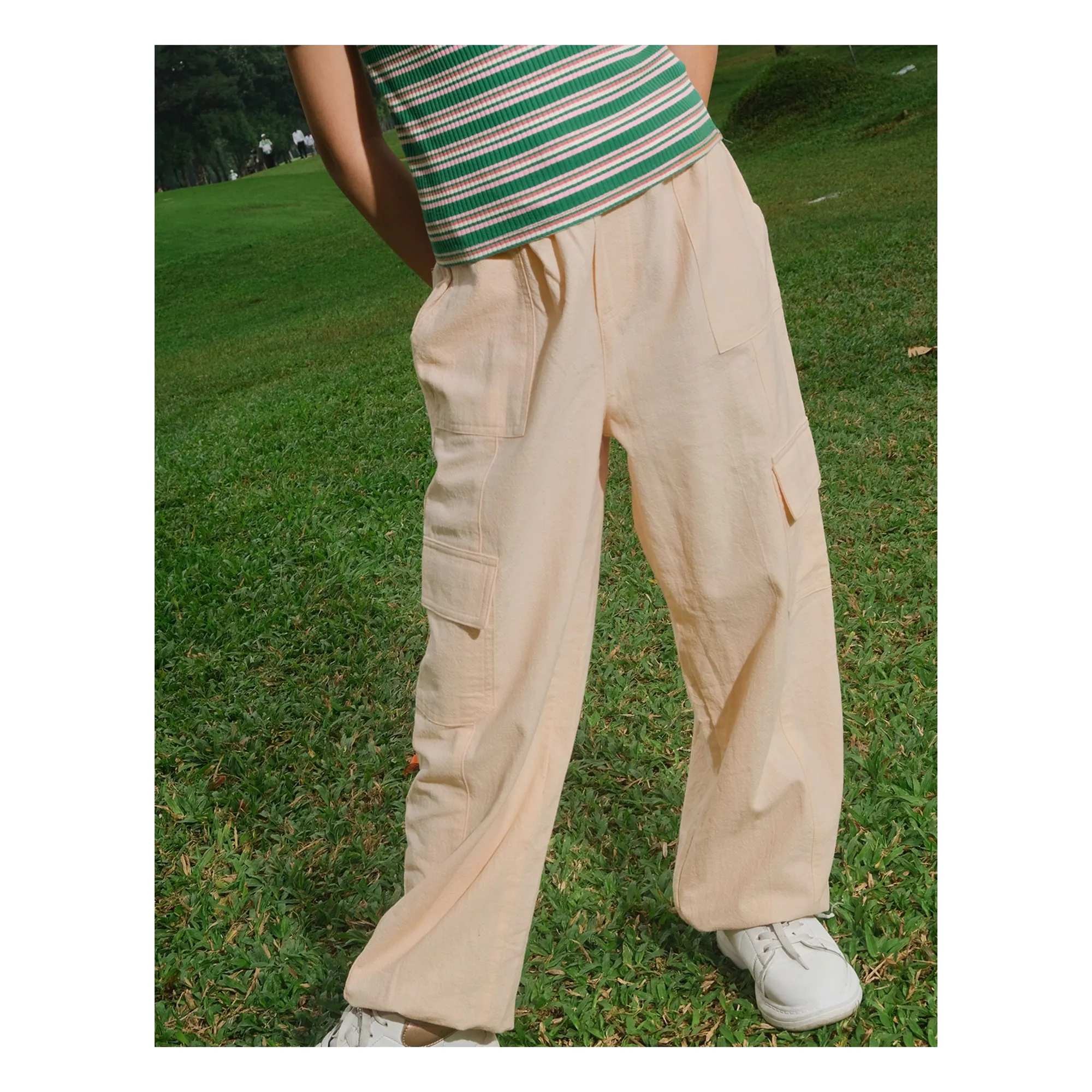 Pantalon Hannah Texturé | Ecru- Image produit n°2
