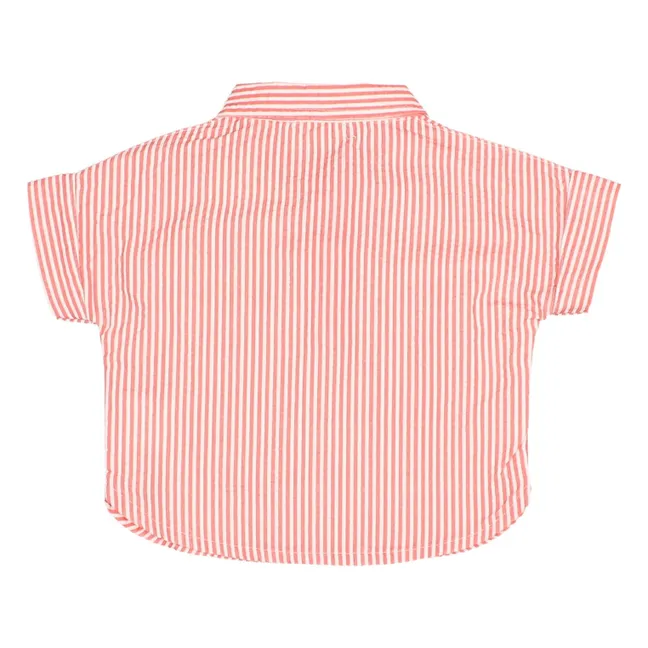 Chemise Rayée Seersucker | Rouge