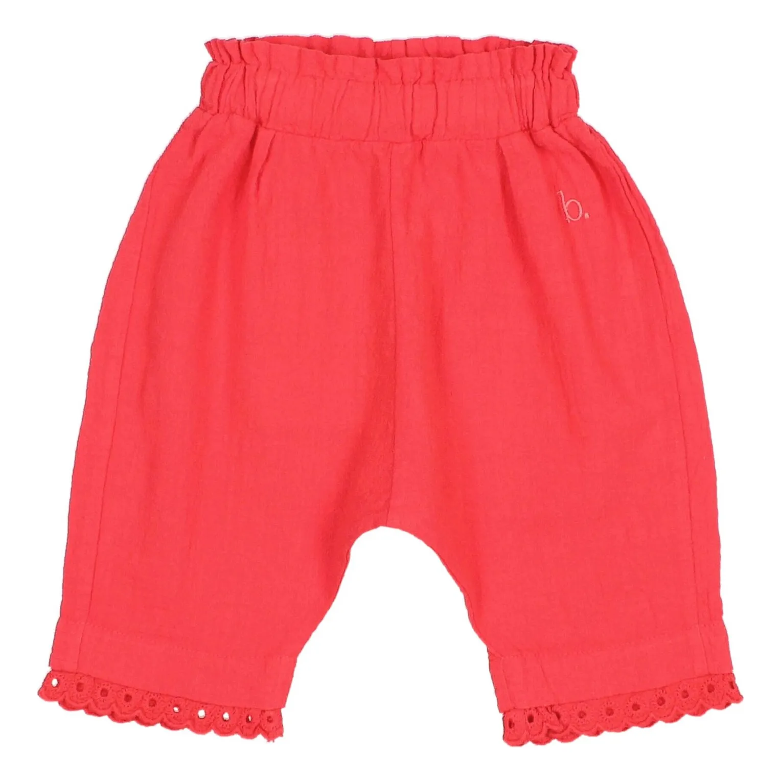 Búho Red Organic Cotton Lace Baby Pants