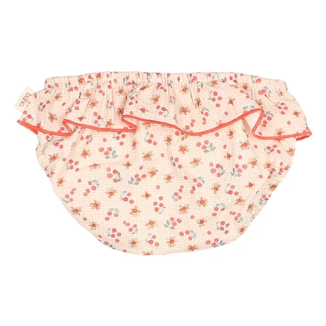 Bloomer Fleuri Seersucker | Rose pêche