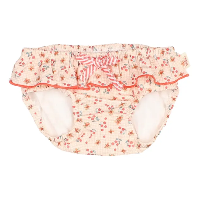 Bloomer Fleuri Seersucker | Rose pêche