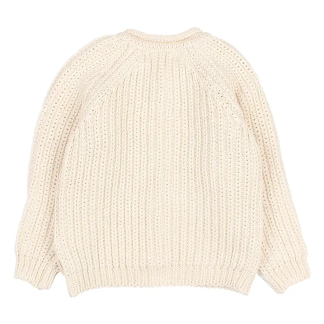 Chaqueta de punto de canalé de algodón orgánico | Crudo