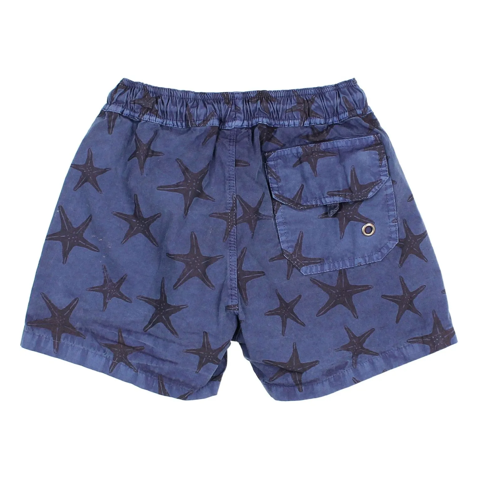 Short de Bain Etoiles de Mer Popeline Coton Bio | Bleu marine- Image produit n°3