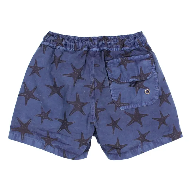Shorts de baño Etoiles de Mer Poplin Algodón Ecológico | Azul Marino