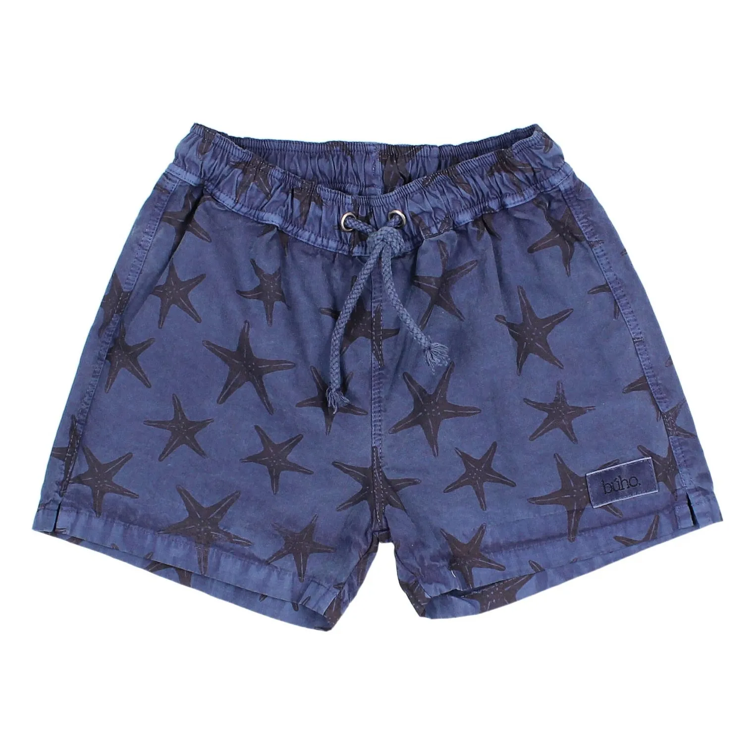 Short de Bain Etoiles de Mer Popeline Coton Bio | Bleu marine- Image produit n°0