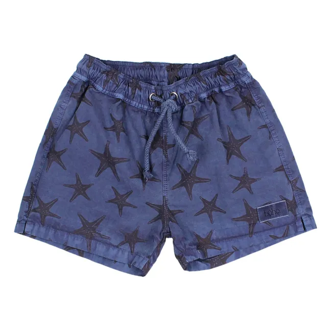 Shorts de baño Etoiles de Mer Poplin Algodón Ecológico | Azul Marino