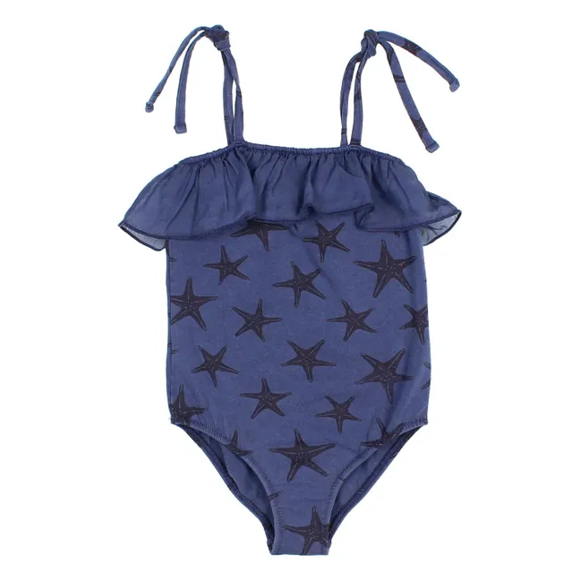 Maillot de Bain Etoiles de Mer Lycra Coton Bio | Bleu marine