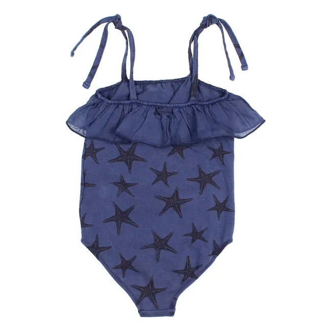 Maillot de Bain Etoiles de Mer Lycra Coton Bio | Bleu marine
