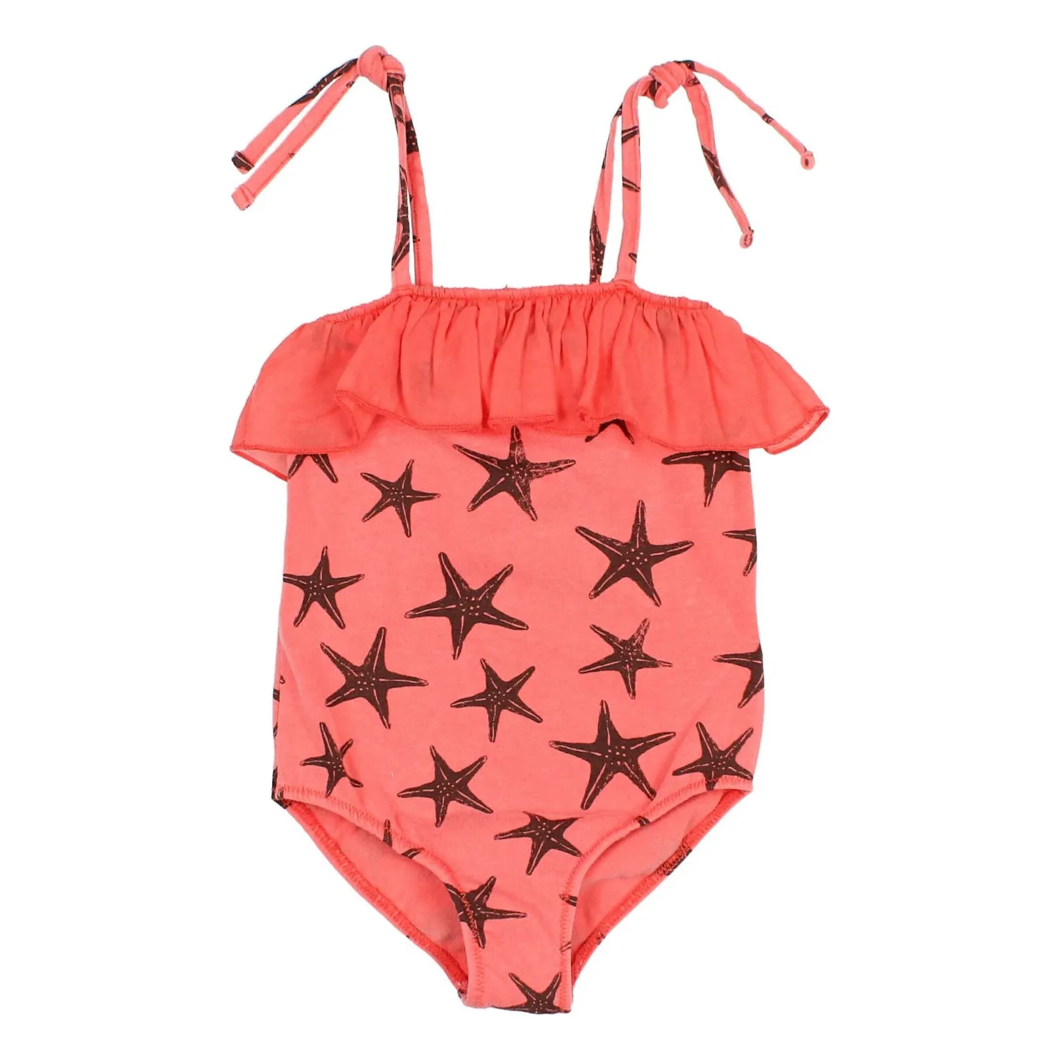 Búho - Maillot de Bain Fille - Coton Bio - Corail - 2 ans