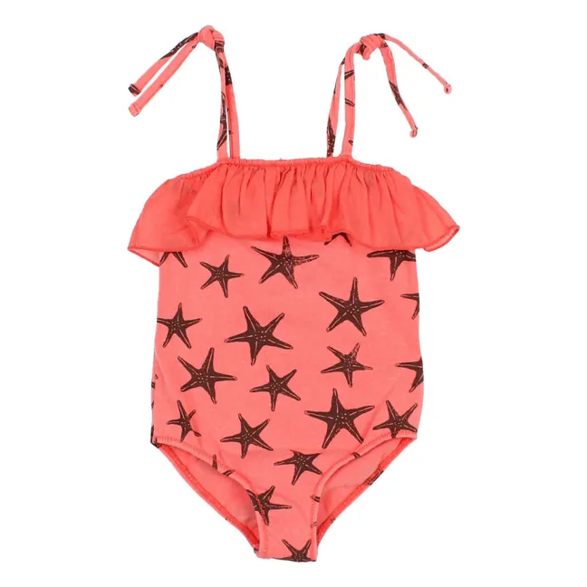 Etoiles de Mer Swimsuit Lycra Organic Cotton | Faded red