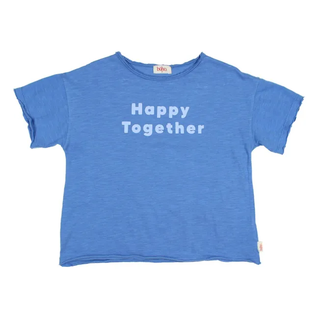 T-shirt Happy Together Coton Bio | Bleu roi