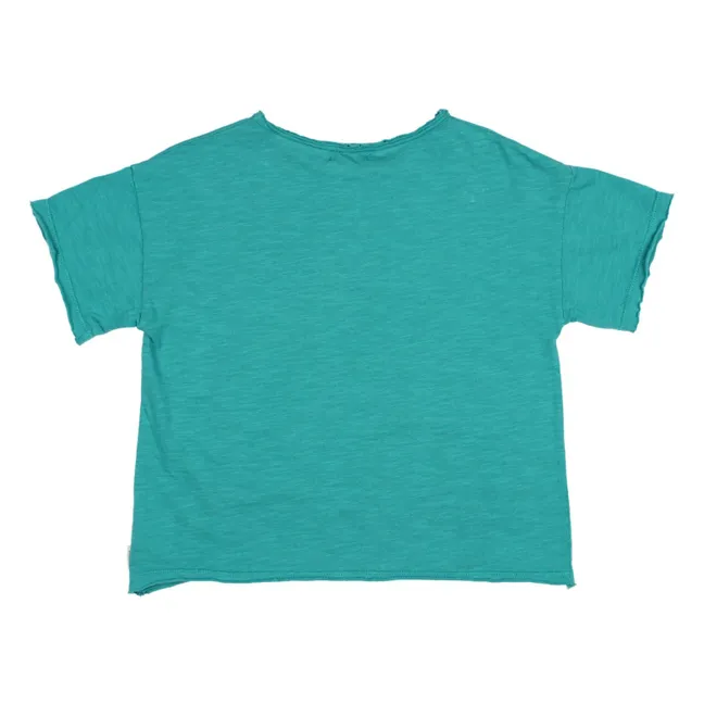 T-shirt Happy Together Coton Bio | Bleu turquoise