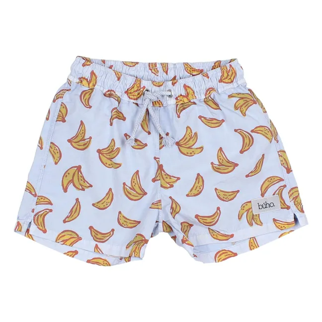 Shorts de baño de algodón orgánico Banana Poplin | Azul Glaciar