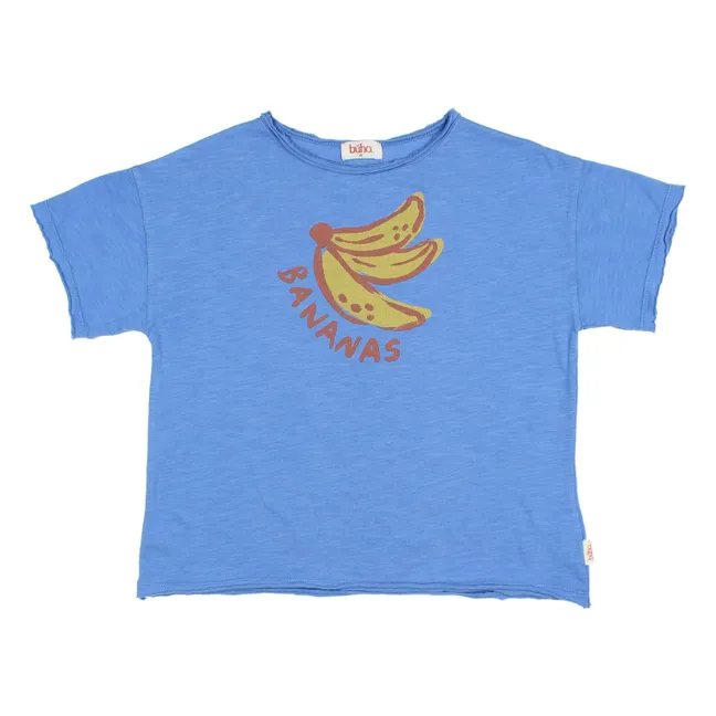 Camiseta de algodón ecológico Banana | Azul índigo