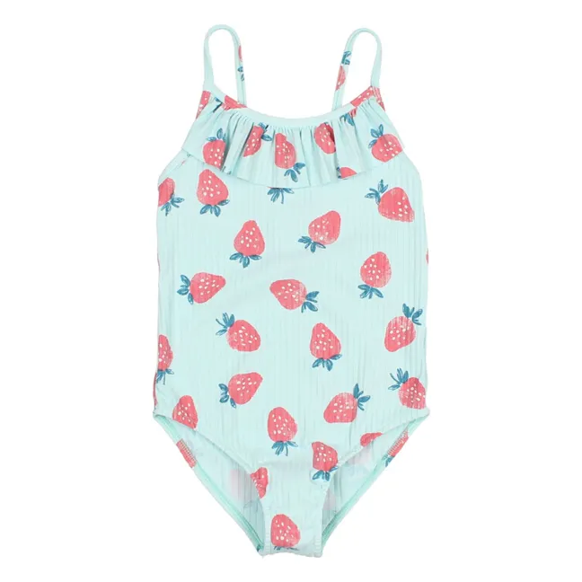 Strawberry Rib Swimsuit | Aqua