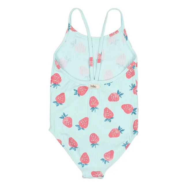 Strawberry Rib Swimsuit | Aqua