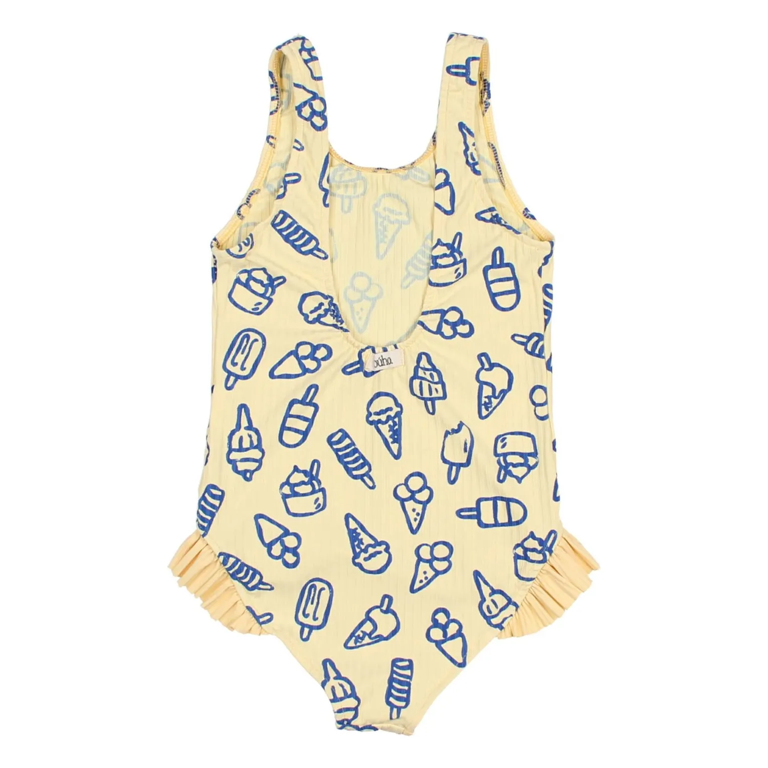 Maillot de Bain Côtelé Glaces | Jaune- Image produit n°3