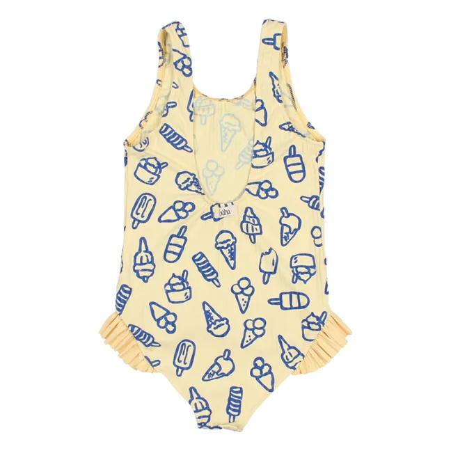 Glaces Ribbed Swimsuit | Yellow
