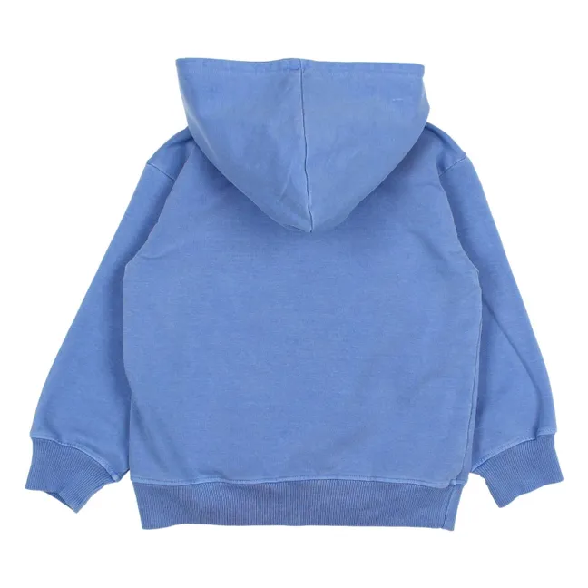 Sudadera con capucha de algodón ecológico Joyful | Azul