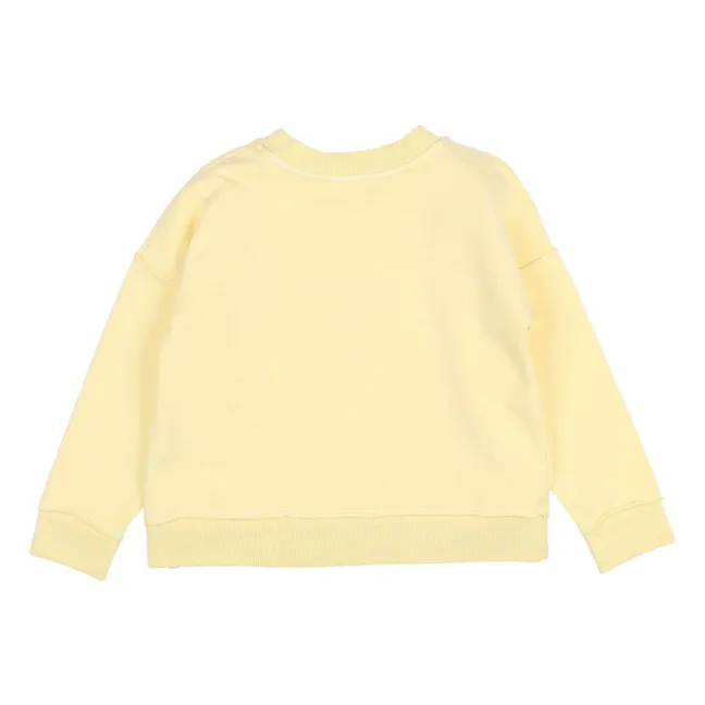 Sweat Bisous Coton Bio | Jaune
