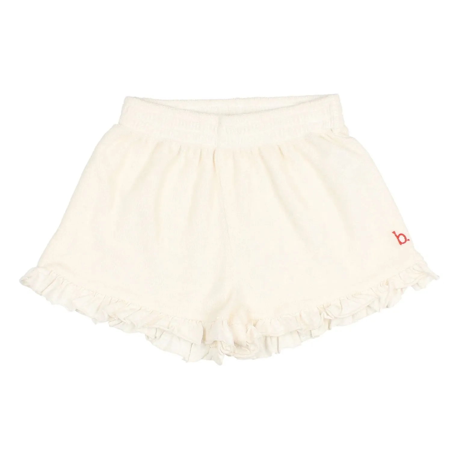 Búho Ecru Terry Ruffle Shorts