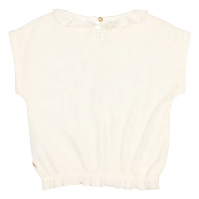 T-shirt Summer Of Love Volants Eponge | Ecru