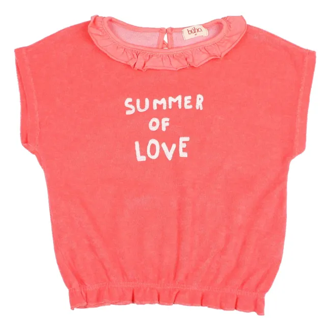 Camiseta Summer Of Love Ruffled Terry | Rojo