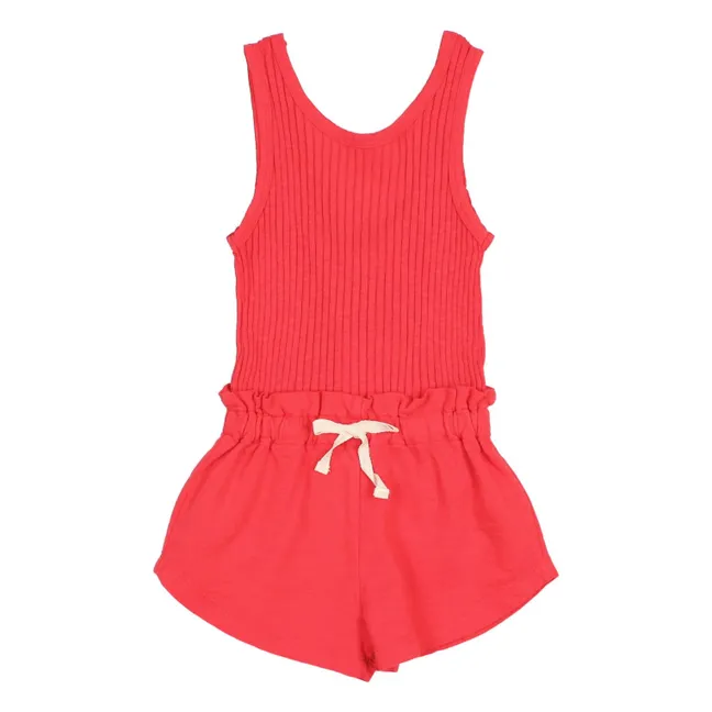 Organic Cotton Playsuit | Red