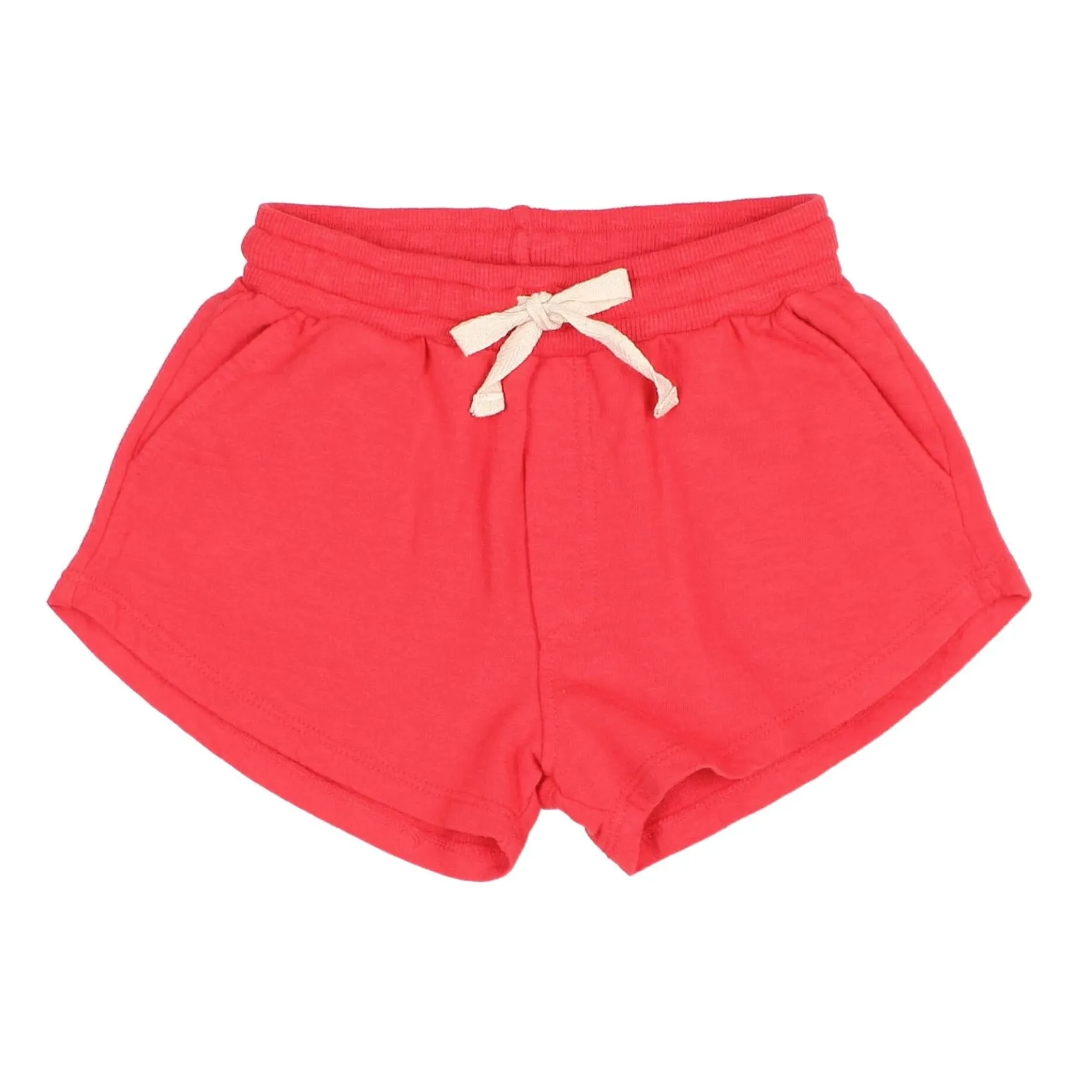 Búho - Short en coton biologique pour fille - Rouge - 2 ans