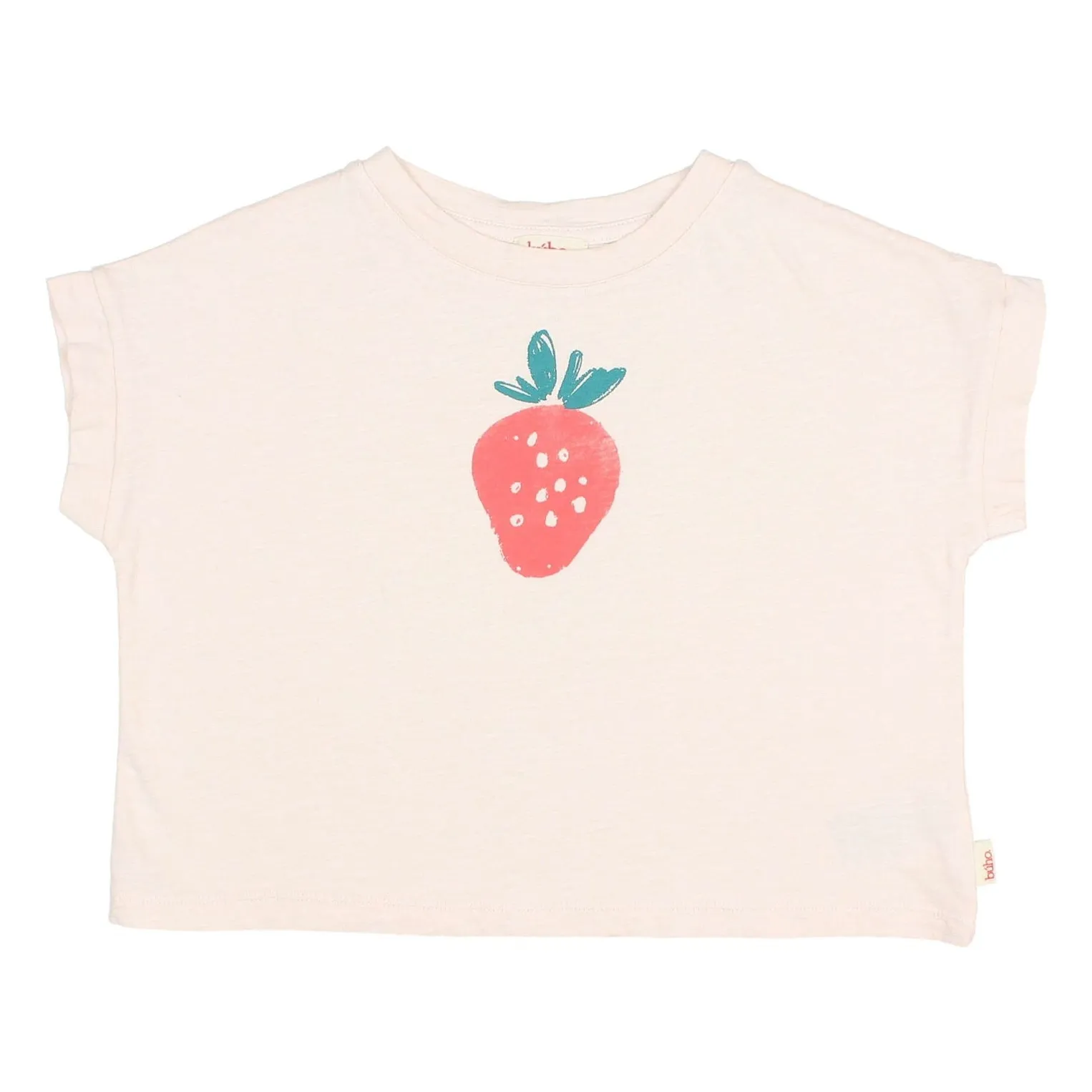 Búho - T-shirt Fille Coton Biologique Rose Pâle 2 ans