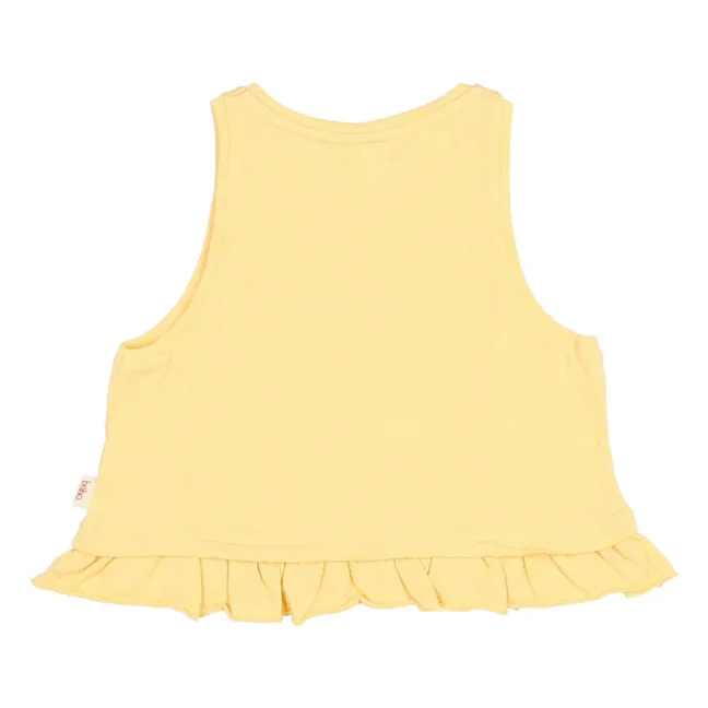 Flower Flounce Top Organic Cotton | Yellow